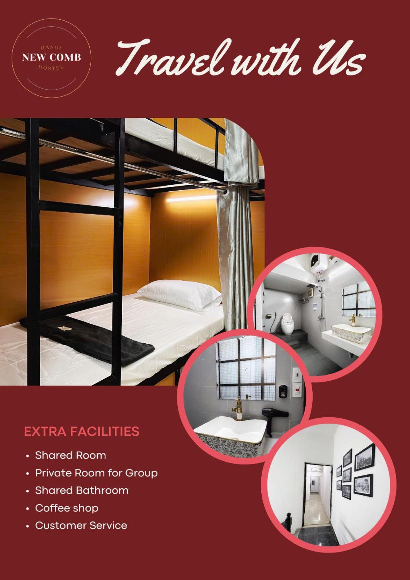 Hanoi New Comb Hostel Buitenkant foto