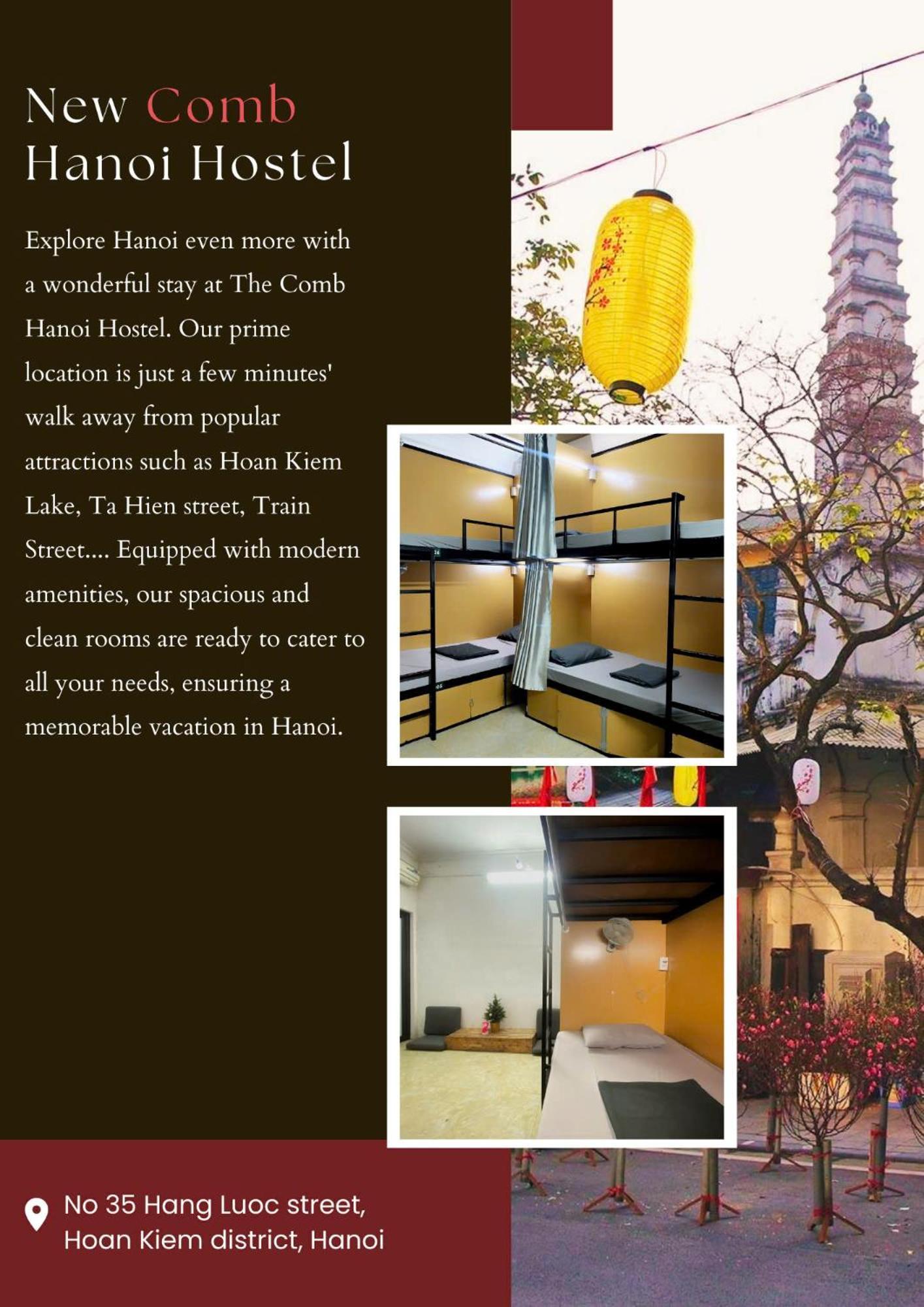 Hanoi New Comb Hostel Buitenkant foto